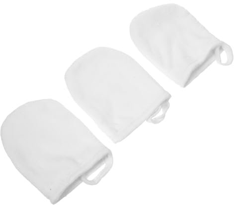 Healeved 9pcs Makeup Remover Gloves Facial Cleaning Pads Soft Puff Washable Reusable for Cleansing