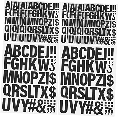 Operitacx Bügelapplikationen Buchstaben Schwarz 10 Bögen für Kleidung