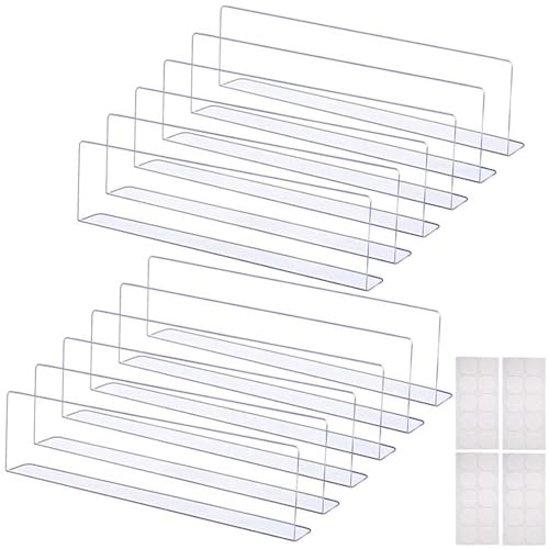 Lot de 12 bloqueurs de jouets pour meubles - 40 x 8 x 4 cm - Bloqueurs de jouets transparents - Bloqueur d'espace sous le canapé - Bloqueur d'espace avec ruban adhésif - Bloque les espaces de sol du