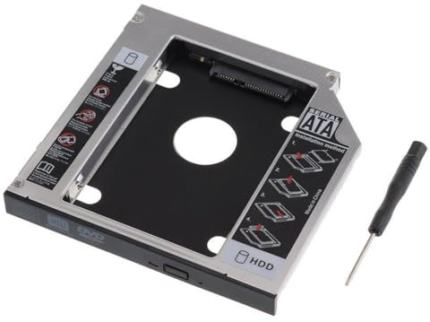 chenyang Universal 9.5mm SATA to SATA 2nd SSD HDD Hard Drive Caddy Adapter Tray Enclosures for Laptop Optical Drive Slot