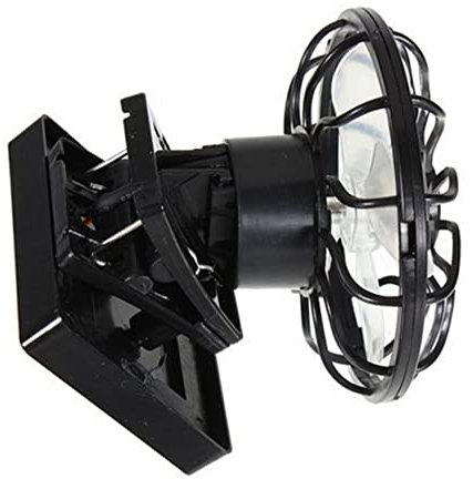 WESIEVYA 1pc Solar-powered Energy-saving Cooler Fan for Home Dorm Office Black Design Easy Installation Cooling