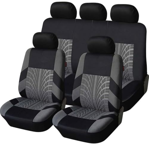 Car Seat Covers for Golf 8 Variant/Golf Variant R R-Line Wagon, Breathable Full Set Comfort Seat Protectors Non-Slip Front Rear Seat Cushion Accessories,A-Grey