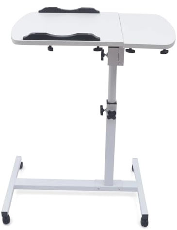Beistelltisch Mit Rollen Laptop-Sofa-Schreibtisch, mobil, höhenverstellbar, höhenverstellbar, Essenstablett-Ständer, Betttisch mit Rollen