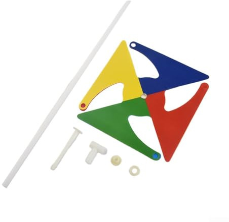 Snowchecking Garden Windmill Wind Spinner Ornament Colorful Outdoor Decoration Reusable Kids Party Prop Handmade Craft For Yard Balcony 28Cm-Rod(20set)