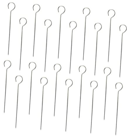 SUPVOX 20pièces Brochettes Métal pour Kebab Brochettes Acier Inoxydable pour Grillades Réutilisables pour Barbecue et Cuisine