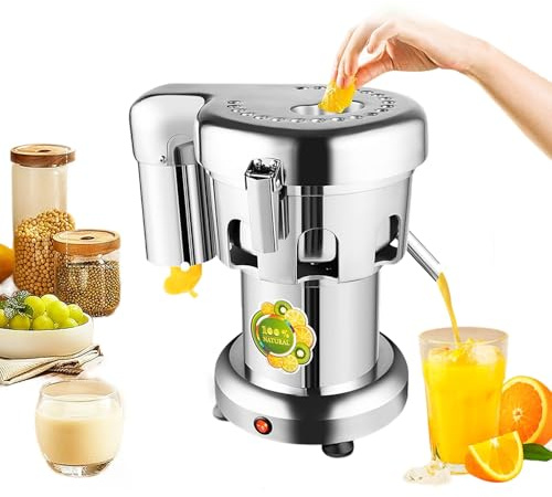 Presse-agrumes électrique commercial en acier inoxydable, haute vitesse 2800 tr/min avec grande goulotte d'alimentation de 2 L pour un jus efficace dans les restaurants, hôtels, cafés et maisons
