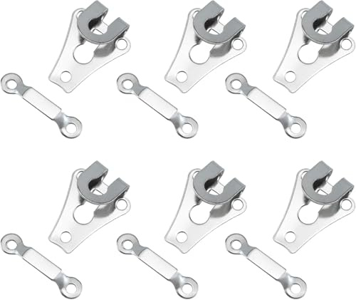 20 Pairs Hook and Bar Fasteners, Trouser Hook and Bar Sewing Hooks and Eyes Sew On Eye Fastener Closures for Repairing Trousers, Sewing, Skirts, Fashion Clothing, Arts & Crafts Project