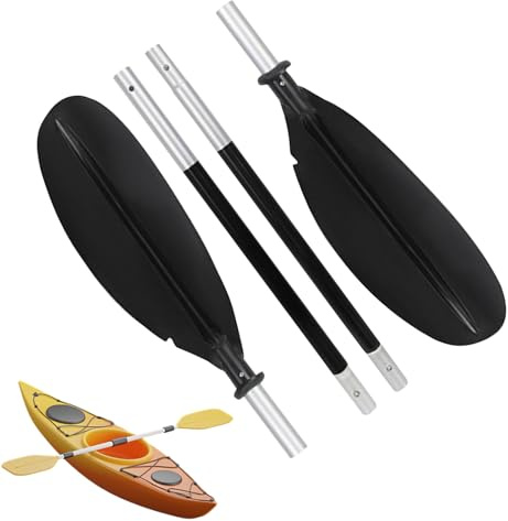 Verstellbares Kajak-Paddel, verstellbares Paddel – Doppelkopf-Aluminiumlegierung, abnehmbares Ruderwerkzeug für Wassersport, Touren, Jugendliche, Fluss, See, Sportler, Boot, Erwachsene, Angeltraining