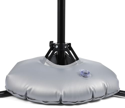 DIYEAH Base per Ombrellone da Spiaggia con Sacco per Acqua e Leggero Base Rotante per Tende da Esterno Supporto Stabile e Resistente al Vento per Giardino e Patio