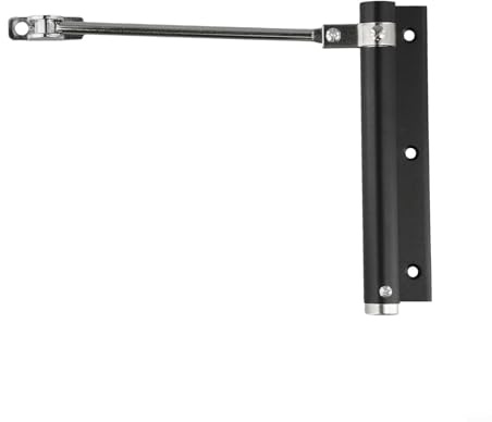 Besttoolifes Chiudiporta automatico per porte scorrevoli, rimbalzo idraulico, regolabile, in lega di alluminio, compatibile con porte di casa, hotel e bagno (nero)