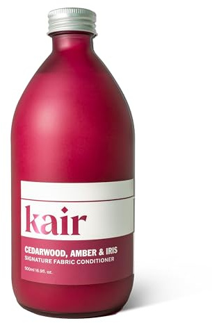 Kair Signature Fabric Conditioner - Cedarwood, Amber & Iris | Plant-Based Fabric Softener, 16.9 Fl Oz, Vegan, Cruelty-Free, Biodegradable, Anti-Static Softens & Protects Fibers
