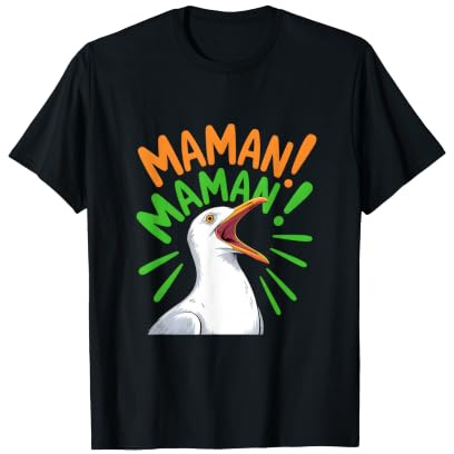 Maman Maman Gabbiano Divertente per la Festa della Mamma Maglietta