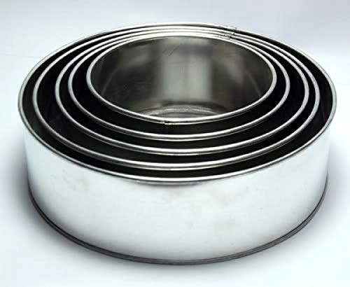 EURO TINS Set of 5 piece cake baking pans 6, 7, 8, 9, & 10 Inch (Round)