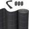 WOLTU Brise-Vue occultant PVC 300x100 cm, canisse Osier palissade Exterieur Résistant aux UV et aux intempéries, pour Jardin, terrasse, Balcon, Gris