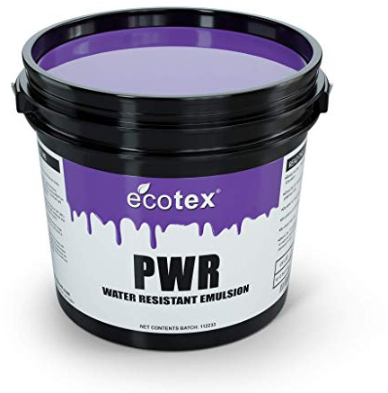 Ecotex® PWR Screen Printing Emulsion (Gallon - 128oz.) Pre - Sensitized Photo Emulsion for Silk Screens and Fabric - for Screen Printing Plastisol Ink and Water Based Ink, Screen Printing Supplies