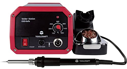 TOOLCRAFT ST-100A Lötstation I Analog 100 W I Temperatureinstellung 150-450 °C I Hochwertiges Keramikheizelement I Netzbetrieben I Inklusive Lötspitze I Robuste Bauform I Lötspitzenreiniger