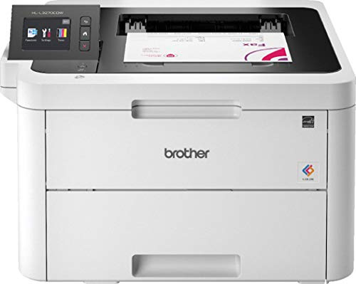 Brother HL-L3270CDW, imprimante LED Couleur, recto-Verso Automatique, réseau Ethernet & Wi-Fi, connectivité NFC, imprime jusqu'à 24 Pages par minute, Blanc