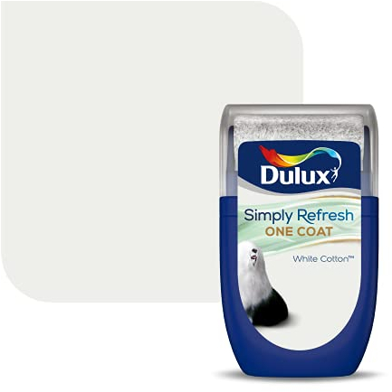 Dulux Simply Refresh Tester Paint - White Cotton - 30ML, 5382947