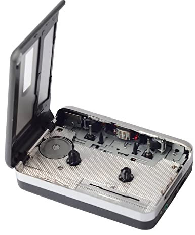 RSGK Lettore di Cassette Portatile, Nastro su MP3, Compatibile con Laptop E PC, Lettore di Cassette Portatile per Acquisire Musica Audio MP3 Tramite USB