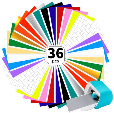 Bocguy 30pcs Smart Vinyl Permanent per Cri-cut Joy, 14 cm x 30,5cm, pellicola di trasferimento plotter per computer portatili, telefoni, pareti e molto altro ancora