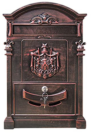Cassetta postale Cassetta della posta in ghisa in stile retrò con scatola dei suggerimenti for la serratura for la casa Villa Community Express Giornale Magazine Negozio impermeabile Decorazione del n
