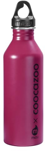 coocazoo Edelstahl-Trinkflasche, Berry, Drehverschluss, aus Edelstahl, ohne Weichmacher, geschmacksneutral, für kohlensäurehaltige Getränke geeignet, recyclebar, 0,75L