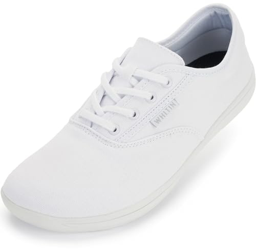WHITIN Zapatillas descalzas de lona anchas para hombre | Suela Zero Drop | Calzado minimalista, 13.5 Wide