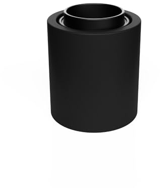 creative cables Douille Murale ou de Plafond E27 (Noir, Ø 50 mm x H 60 mm) - Thermoplastique avec Joints en PVC - Classe de Protection IP44 pour Usage extérieur