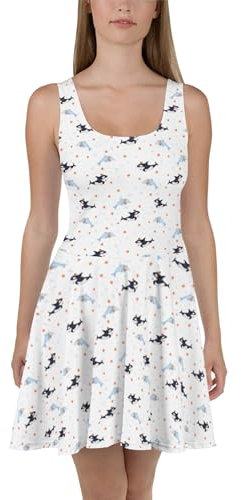 Mr. & Mrs. Panda Sommerkleid Orca Zylinder XXL - Geschenk, Urlaub, Konfetti, Meer, Fest, Glitzer, Meerestiere, Skaterkleid