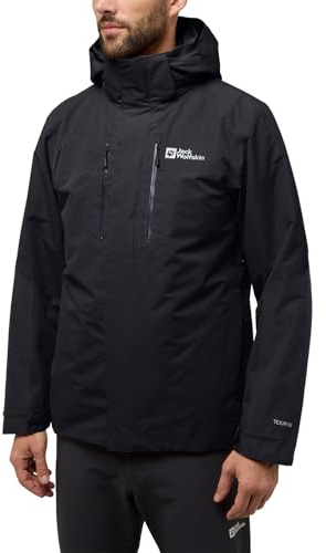 Jack Wolfskin Jasper 3 in 1 Jkt M Giacca, Nero, M Uomo