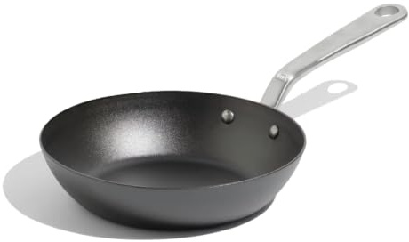 Made In Utensilios de cocina – Sartén de acero al carbono de 8 pulgadas – (como hierro fundido, pero mejor) – Utensilios de cocina profesionales – Fabricado en Suecia – Compatible con inducción