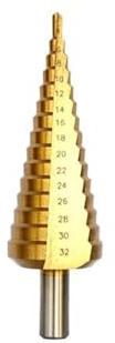 Stufenbohrer, Spirale, gerade, gerillt, Dreieck, Sechskant, Schnellwechselschaft, 1 Stück(Size:6-25mm(10 Steps))