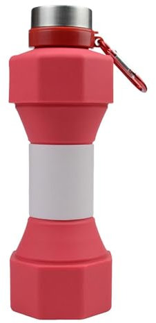 Workout Water Bottle,Travel Water Bottle | Leak Proof Dumbbell Drinking Bottle - Portable Water Bottle with Carabiner, Large Capacity Water Bottle for Sport