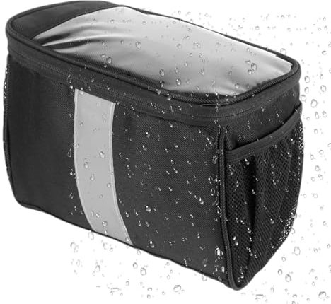 Arrovarp Fahrradlenker-Aufbewahrungstasche, Mountainbike-Fronttasche - Mountainbike-Aufbewahrungstasche, Lenkertasche,Navigations-Fahrrad-Handytasche mit reflektierendem Streifen für Taschenlampe,