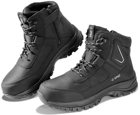 SPIEZ S3 Scarpe Antinfortunistiche Uomo – Anfibi con Punta in Acciaio, Impermeabili, Kevlar Anti-Perforazione, SRC Antiscivolo e Antistatici Scarpe da Lavoro Industria & Cantiere, Nero EU 41