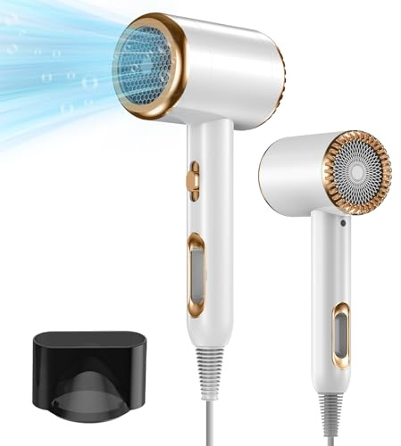 Haartrockner 2000W Haarföhn Föhn, Negativ Ionen Fön, Hair Dryer | mit Schnelle Aufheizung & Konstante Temperatur, Geräuscharm, 3 Temperatureinstellungen, Konzentrator-Düse, Zuhause, Reisen