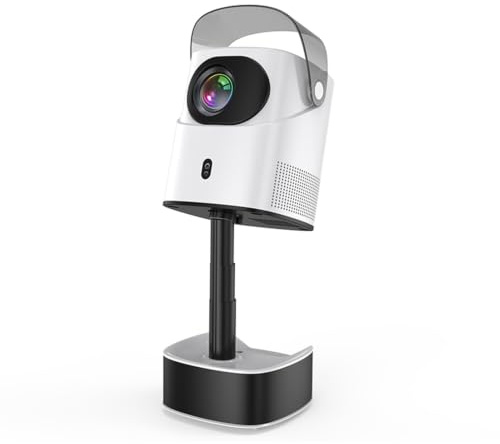HUIOP Mini Projector,Proyector TS-2 Cine en casa 1080P Proyector de Video Android 9.0 Compatible con decodificación 4K Pantalla de 100 Pulgadas Misma técnica de Pantalla Proyector de películas con