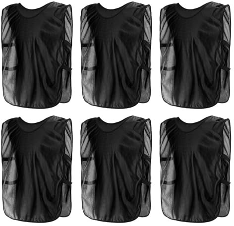 Blissbuilt 6-teilige Fußball-Trainingsweste für Erwachsene und Jugendliche,Fussball/Basketball Trainingsleibchen Atmungsaktiv Erwachsene Trikots Lätzchen für Damen Herren,für Sport,Fussball,Handball