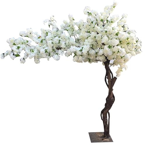 QICBYING Árboles Artificiales De Cerezo En Flor, Grandes Árboles De Flor De Cerezo Artificiales, Árbol De Flores De Durazno De Simulación, Plantas De Jardín, Flores Falsas De Simulación(1.8 * 1m)