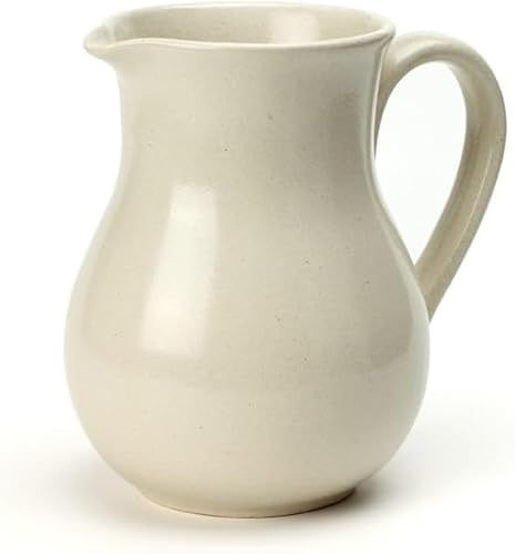 Klassischer handgefertigter Krug aus Steinzeug mit halbherzigem Griff, verschiedene Größen (1,5 L)