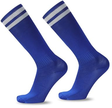 Wioklwe Childrens Football Socks Kids - Aged 5-13 Football Breathable Soccer Sock Long Football Sports Socks for Kids Boys Girls Youth Running,Training,Rugby,Hockey