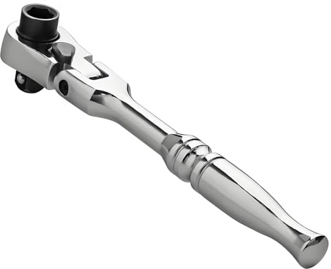 Wjelet Chiave a cricchetto, 1/4 pollici, mini cricchetto, cricchetto reversibile in acciaio legato, cricchetto a denti fini con funzione di sgancio rapido per auto e applicazioni fai da te