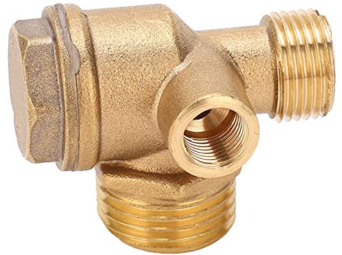 Clapet Anti-retour 3 Voies en Laiton, Filetage Mâle 1/2 X 3/8 X 10, pour Compresseur D'air, Système Hydraulique et Pneumatique