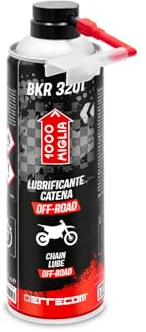 Errecom BKR 3201 Lubrificante Catena Moto Off-Road, Moto Fuori Strada, Resiste a Fango e Acqua, Getto Preciso Senza Schizzi, include Huggie System con Prolunga a 90°, Bombola Aerosol 500ml