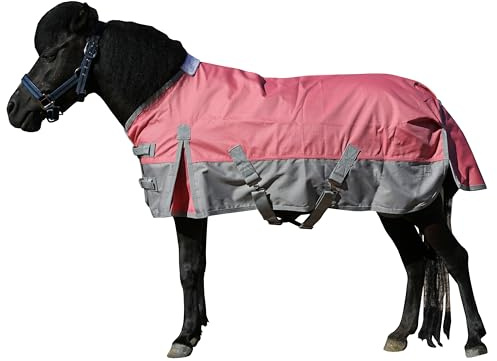 Leberna Couverture de pluie imperméable 1200D légère pour poney Mini Shetland de paddock, garnissage 0g (rose, 91 cm)