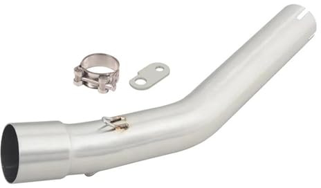 Scarico Tubo Tubo Di Scarico Centrale Per Moto Per Yamaha Tenere 700 XTZ 2019-2023, 51 Mm, Slip-on, Raccordo Intermedio, Marmitta Motociclette Marmitta(Argento)