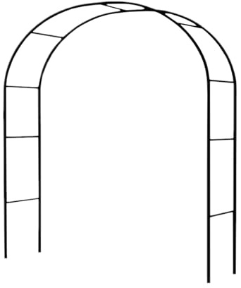 Arche de jardin en métal – Support d'escalade en fer forgé pour plantes, tonnelle de raisin, support de fleurs extérieur, arche décorative pour cour 180 x 40 x 250 cm