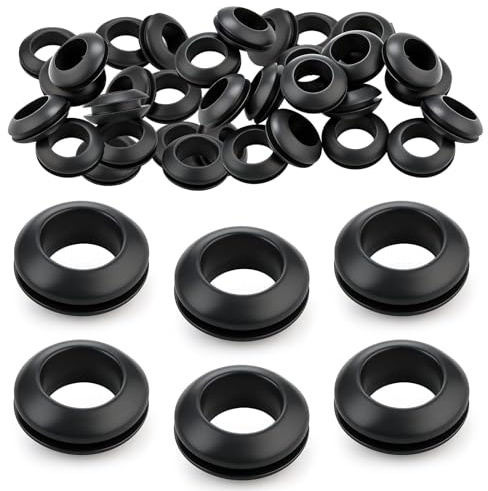 Nuts OT nuts 80 stycken kabelgenomföring gummi diameter 10 mm gummipip kabelgenomföring kabelhylsor genomföring gummipluggar för kabel tråd elinstallation kabelkanal kabelskydd