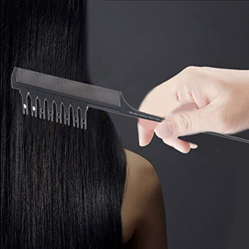 Sectioning Highlight Comb - 2-Side Hair Dyeing Weaving Tool with -Static Carbon Fiber Teeth for Salon Use