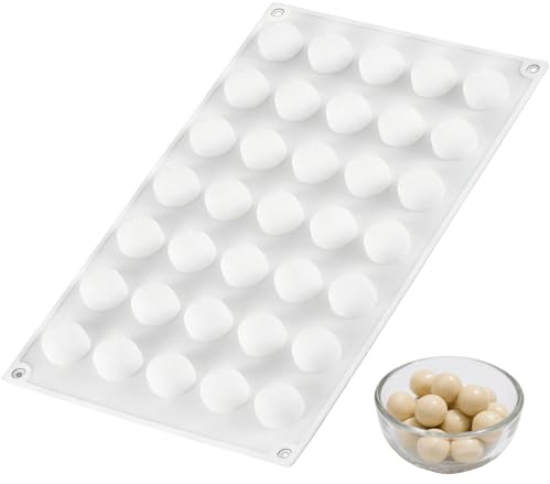 35 Löcher Silikonform Kugel, Ø 2cm Silikon Kugelform | Pralinenform Silikon, Kugel Silikonform für Schokoladenkugeln Kuchen Gelee Eiswürfel Bonbons
